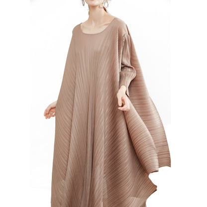 New Evening Dress Large Dress Loose Round Neck Lace Up Irregular Skirt For Women