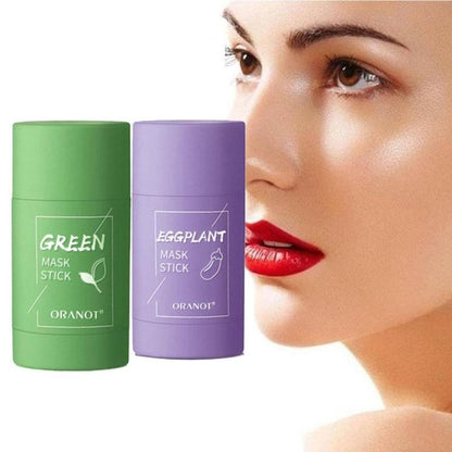 Cleansing Green Stick Green Tea Stick Mask Purifying Clay Stick Mask Oil Control Anti-acne Eggplant Skin Care Whitening