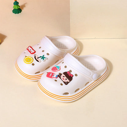 New Children's Hole Shoes Boys And Girls Summer Cute Outer Wear Toddler Soft Bottom Sandals And Slippers