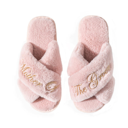 Cross slippers, plush slippers