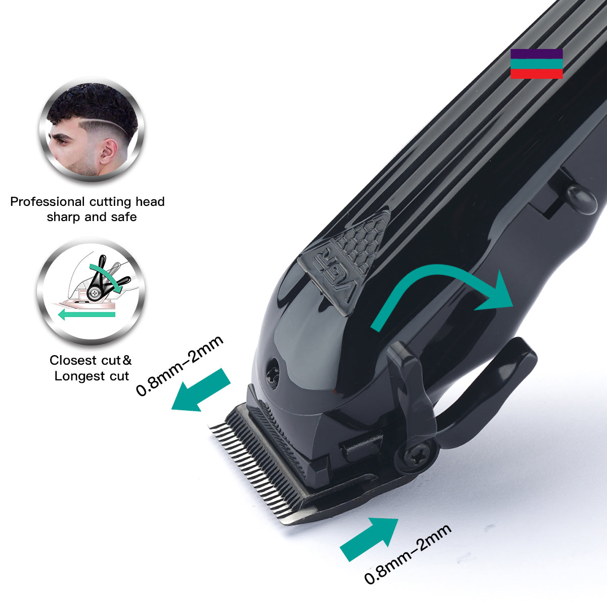Electric Hair Clipper Fine Adjustment Gradual Change Electric Hair Salon Usb Rechargeable Household Electric Hair Clipper