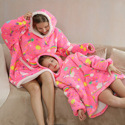 Homewear Plush Fleece Sherpa Blanket  Girls Sleepwear Homewear Fleece Warm Sherpa Blanket