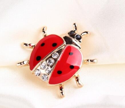 Ladybug Brooches Rhinestone Brooch