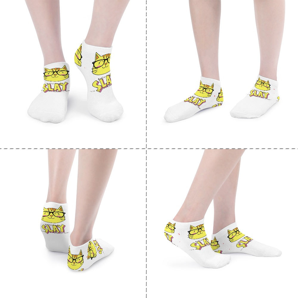 Bully-Proof Da Nerd Kat Slay Comfortable Pattern Socks (5 Pairs Of The Same Picture)