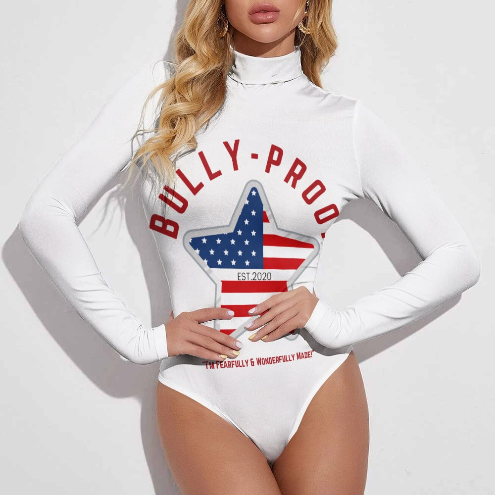 Bully-Proof Women's Turtleneck Long Sleeve Bodysuit