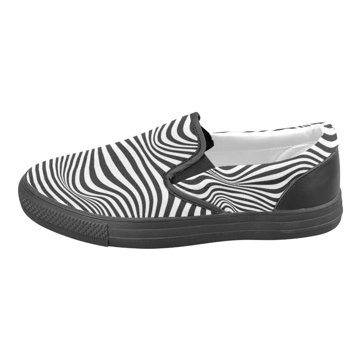 Bully-Proof Off Da Grid Slip-on Canvas Women's Shoes (Model 019) (Two Shoes With Different Printing)