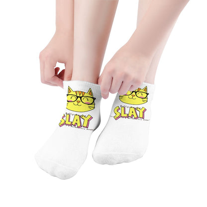 Bully-Proof Da Nerd Kat Slay Comfortable Pattern Socks (5 Pairs Of The Same Picture)