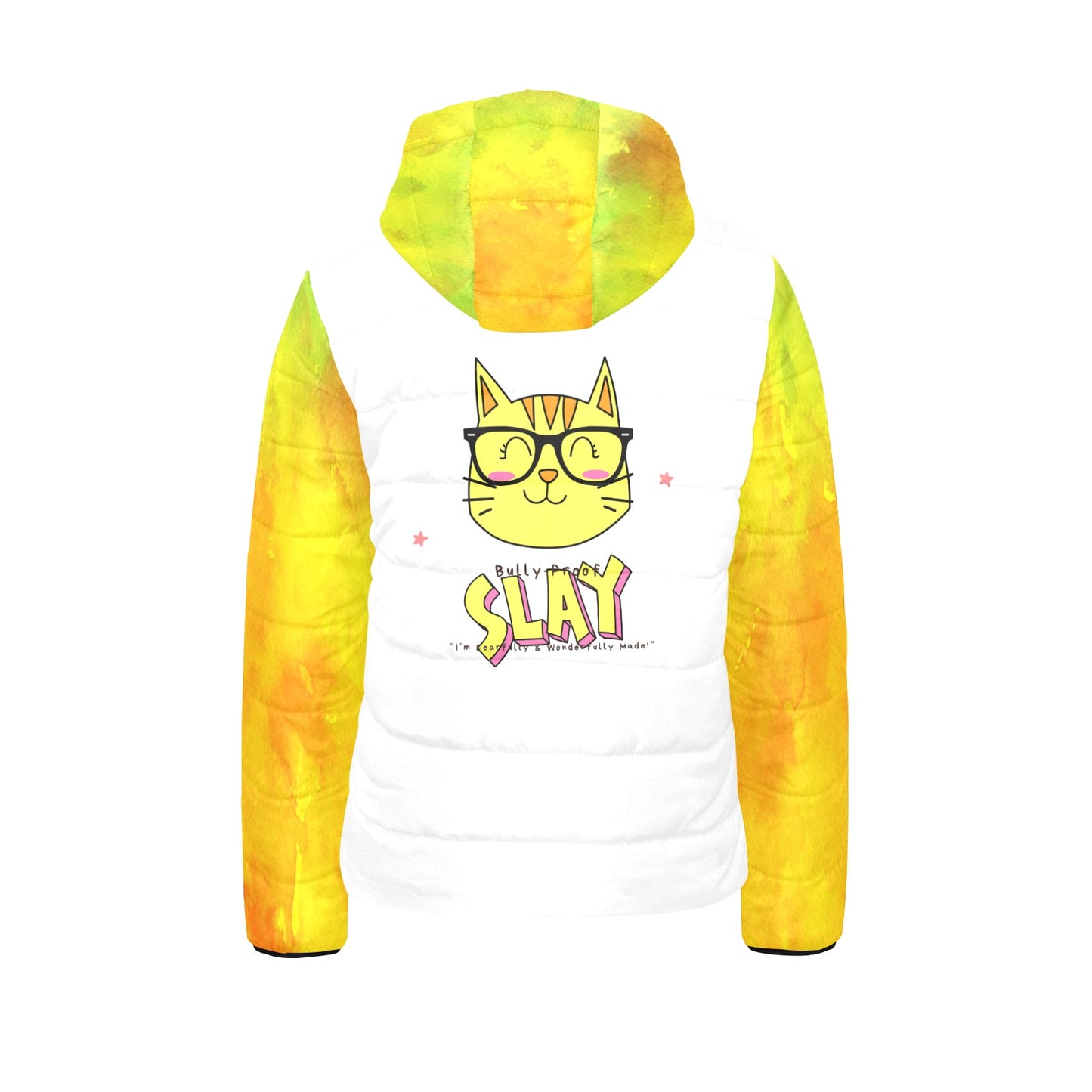 Bully-Proof Da Nerd Kat Slay Kids' Padded Hooded Jacket (H45)